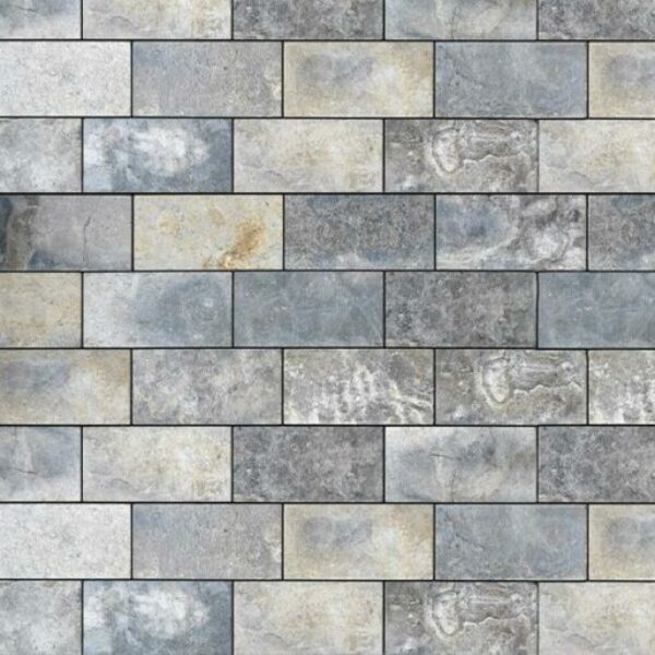 Keramikplatte 15 x 30 x 3 cm - scori grey blue 15,84 m2/Pal. - 1025 kg