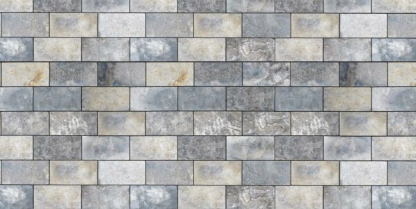 Keramikplatte 15 x 30 x 3 cm - scori grey blue 15,84 m2/Pal. - 1025 kg