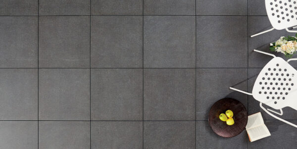 Keramikplatte 60 x 60 x 2 cm - col. basalt grau 23,04 m2/Pal. - 1050 kg