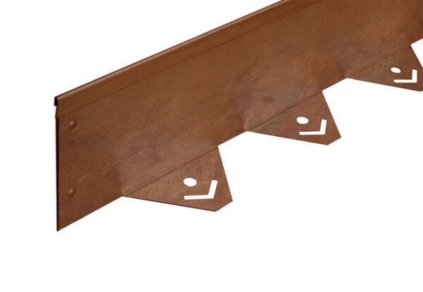 Stahlschiene Corten Randbegrenzung 200 x H 10 cm 10 Stk./ Box - 20,0 ml/ Box - 1 mm dick ohne Zacke – Bild 2