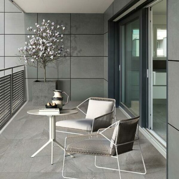 Keramikplatte 60 x 60 x 2 cm - etna light grey  23,04 m2/Pal. - 1050 kg