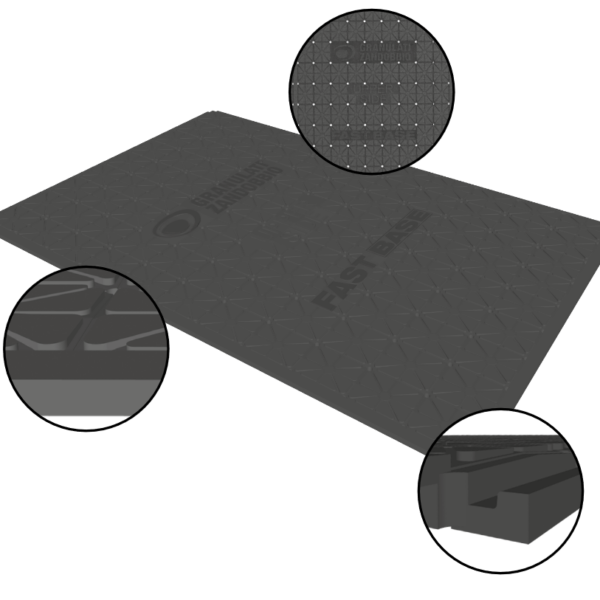 FAST BASE Maße 75 x 110 x 1,8 cm 18 mm Stärke - 0,80 m²/ Stk.