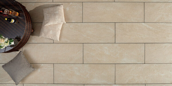 Keramikplatte 40 x 120 x 2 cm sand stone beige 23,04 m2/Pal. - 1.050 kg