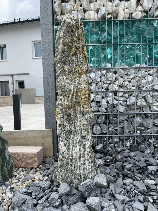 Monolith Woodstone grau/weiß/braun Größe H 100 x B 20 x B 25
