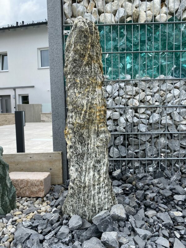 Monolith Woodstone grau/weiß/braun Größe H 100 x B 20 x B 25