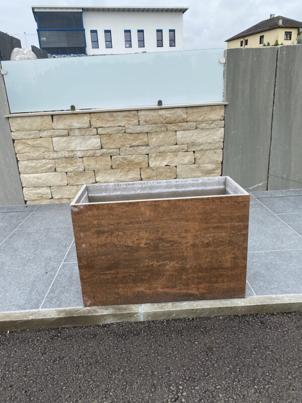 Blumentrog Metallico Corten Rust Größe H 60 x B 90 x B 40