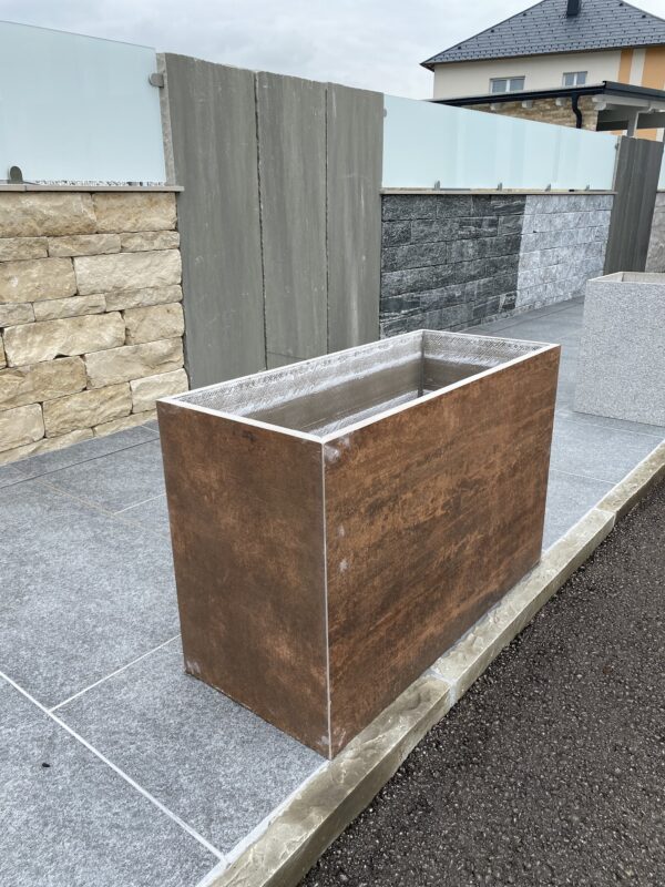 Blumentrog Metallico Corten Rust Größe H 60 x B 90 x B 40 – Bild 2