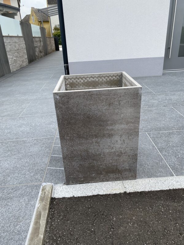 Blumentrog Metallico London Grey  Größe H 60 x B 45 x B 45