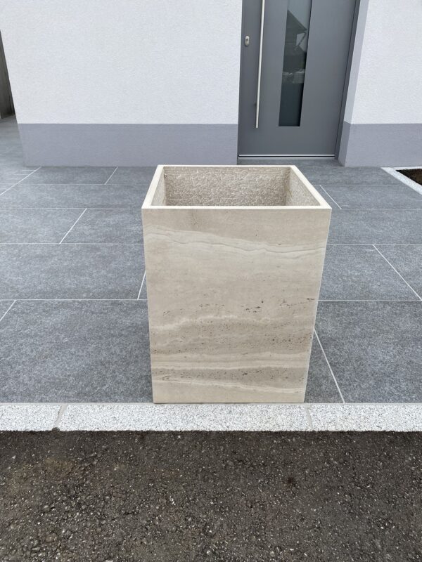 Blumentrog Duomo Travertino Beige  Größe H 60 x B 45 x B 45
