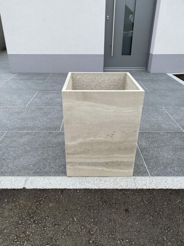 Blumentrog Duomo Travertino Beige  Größe H 60 x B 45 x B 45