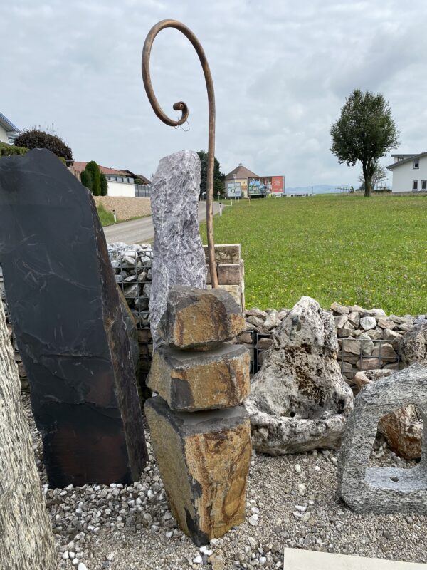 Monolith Schiefer mit Bohrung Größe H 190 x B 35 x B 30 – Bild 2