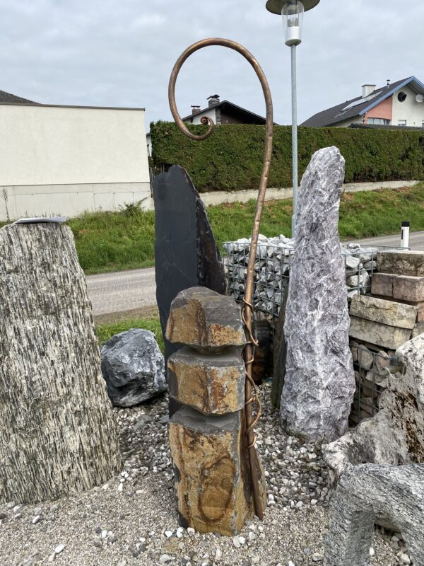 Monolith Schiefer mit Bohrung Größe H 190 x B 35 x B 30