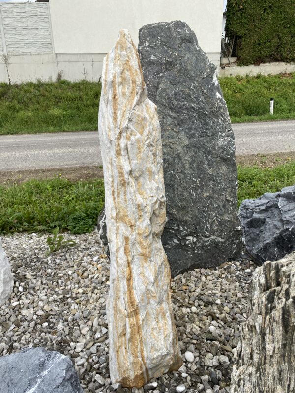 Monolith Giallo Siena weiß/gelb Größe H 110 x B 30 x B 20 – Bild 2