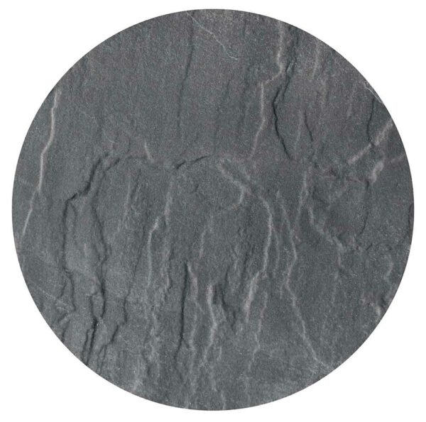 Trittplatte DM 50 cm cerchio ardesia nera extra – Bild 2