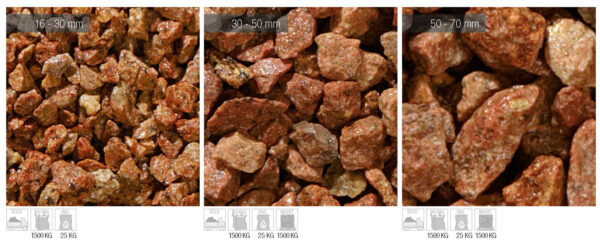 Porphyrsplitt arancione (rot-orange) – Bild 2
