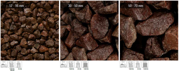 Porphyrsplitt porfido marrone (rotbraun) – Bild 2