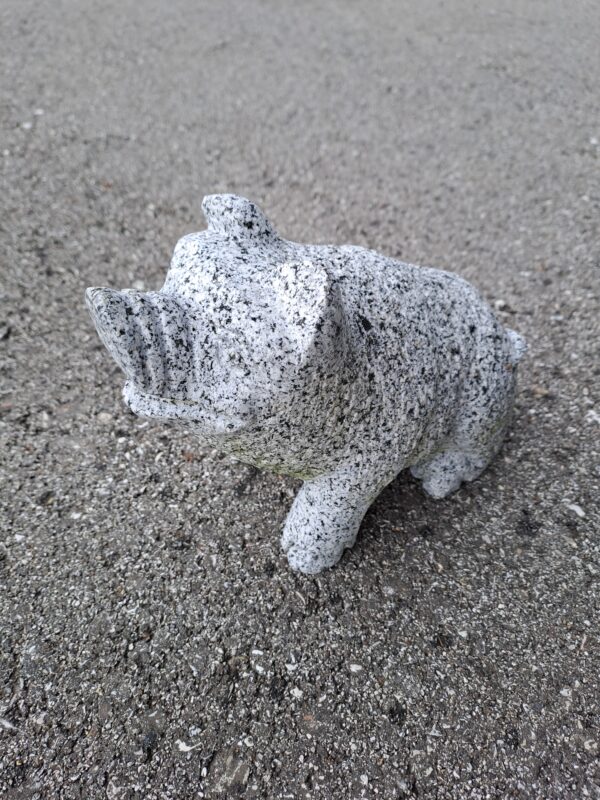 Schwein aus Granit - 20 cm Höhe 20 cm – Bild 2