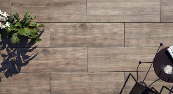 Keramikplatte 40 x 120 x 2 cm Holzoptik marrone 23,04 m2/Pal. - 1.050 kg