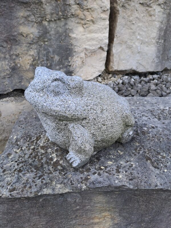 Frosch aus Granit - 15 cm