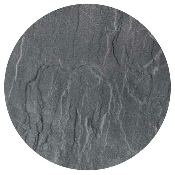 Trittplatte DM 50 cm cerchio ardesia nera extra